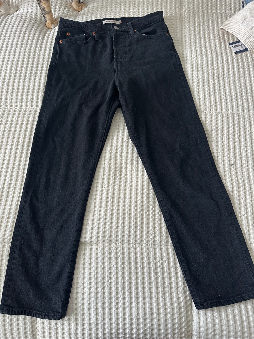 Levi's Wedgie Straight Black Jeans